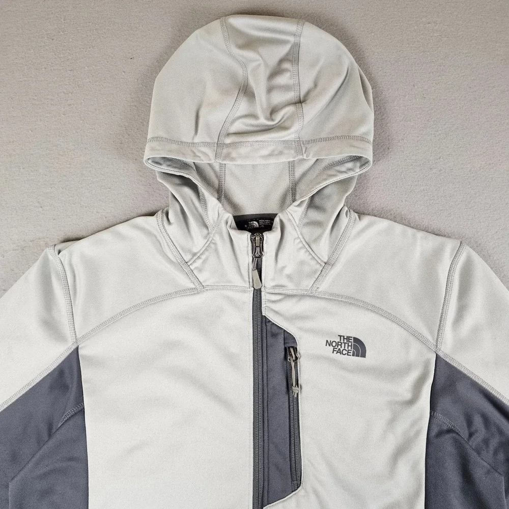 The North Face Cinder Jacket Hoodie Mens Large Gray Fleece Full Zip Pockets